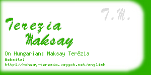 terezia maksay business card
